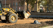 На стадионе «Машиностроитель» в Пскове строят новую баскетбольную площадку