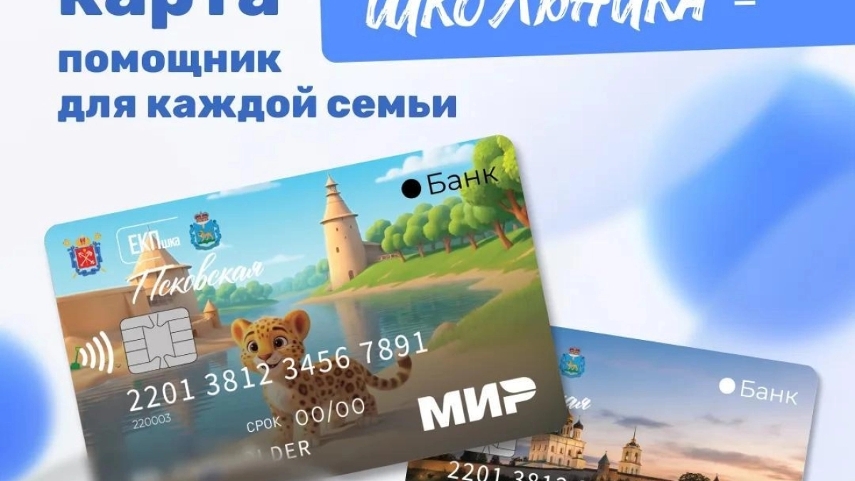 В Псковской области с 1 сентября запускают детскую карту для школьников, включая Великие Луки