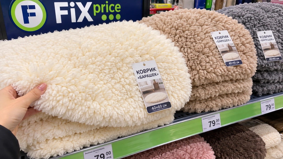 Купила 12 «ковриков-барашков» в Fix Price — продавец удивилась количеству: дома превратила их в 3 уютные вещи