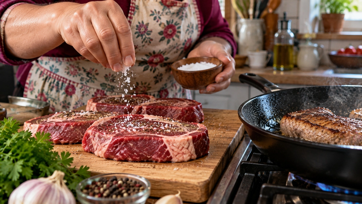 Мясо солить до жарки или после? Ошибается каждый второй — запомните одно правило