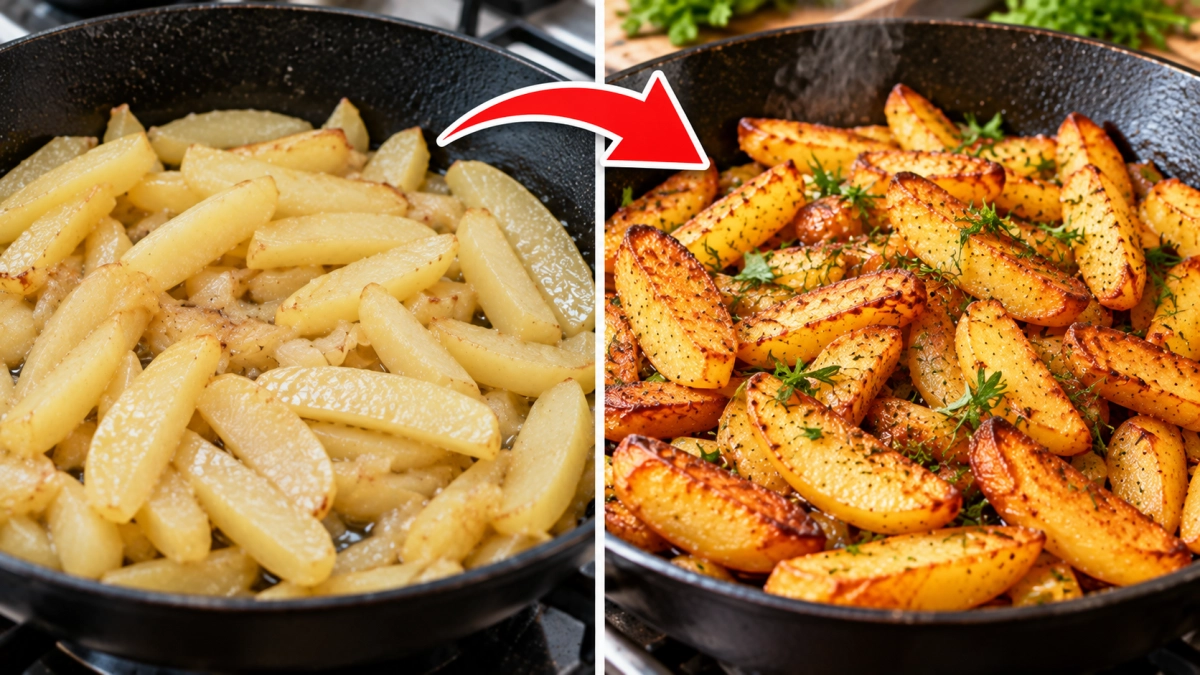 Жареная картошка получается мягкой и бледной? Всё решает одно действие перед жаркой